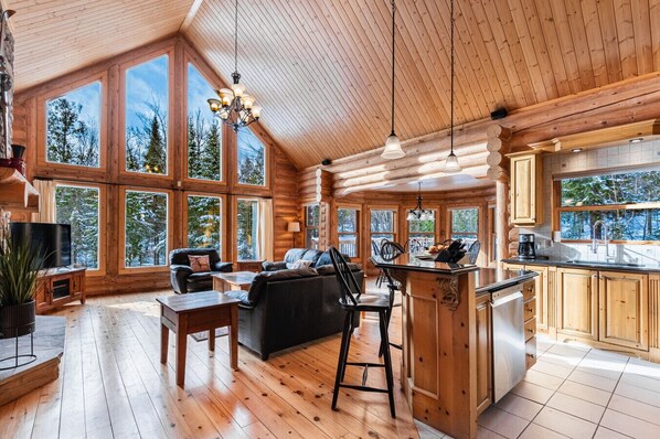 TV, fireplace - Fiddler Lake Resort - Deer 61 (Mille-Isles)