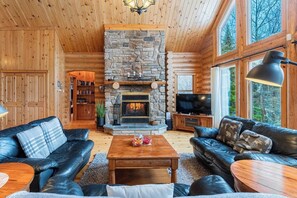 Télévision, cheminée