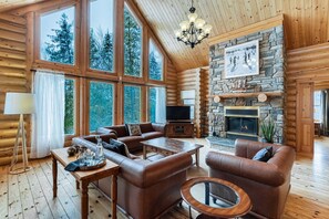 Télévision, cheminée