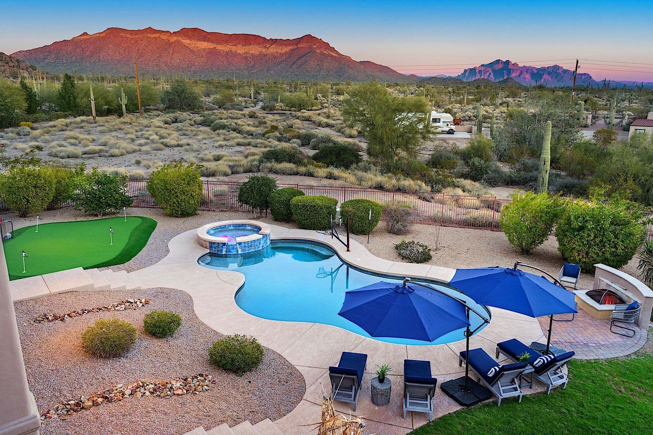 A heated pool
