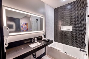 Hair dryer, towels