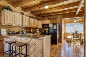 Fridge, microwave, dishwasher, coffee/tea maker