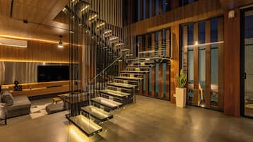 Two-bedroom Villa with Private Pool - Villa 1 | Living area | 32-inch Smart TV with digital channels, Netflix, streaming services