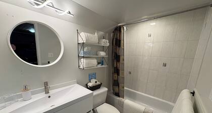 Spacious 1 bedroom basement suite with free parking near CFB, RMC & Downtown.