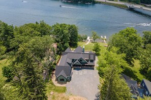 Exterior - Lakeside Luxury w/ Pool, Hot Tub & Views (McHenry)