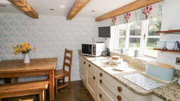 Fridge, dishwasher, electric kettle, toaster