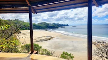 On the beach, beach towels