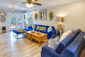 TV, fireplace - Pet-friendly Phoenix Oasis w/ 3 Covered Patios! (Phoenix)