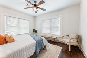 House (3 Bedrooms) | 3 bedrooms, bed sheets - 'historic East End Home' by University of Houston! (Houston)