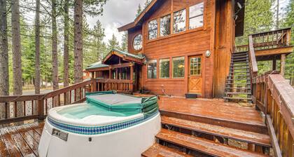 Deck w/ Hot Tub: Serene Cabin in Truckee