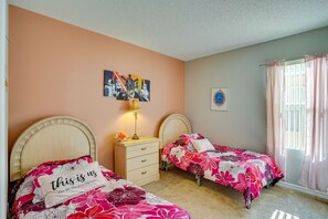 House (5 Bedrooms) | 5 bedrooms, laptop workspace, iron/ironing board, bed sheets - Florida Retreat w/ Pool, Hot Tub & Near Disney! (Davenport)