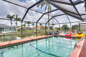 House (3 Bedrooms) | Interior - Lanai & Pool: Waterfront Cape Coral Home! (Cape Coral)
