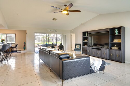 Lanai & Pool: Waterfront Cape Coral Home!