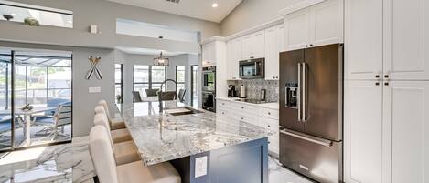 Microwave, oven, stovetop, dishwasher