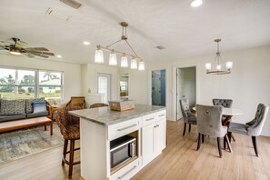 House (3 Bedrooms) | Private kitchen | Microwave, oven, stovetop, dishwasher - Waterfront Cape Coral Vacation Rental w/ Boat Slip (Cape Coral)