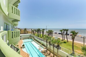 Front of property - Pool, Oceanfront Balcony! 4th-floor Galveston Unit (Galveston)
