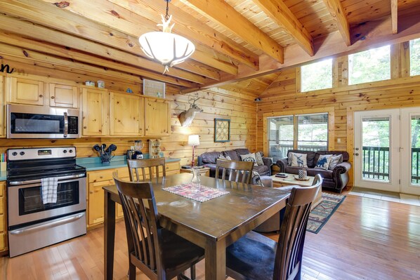 House (1 Bedroom) | Interior - Hot Tub + Pool Table: Secluded Seiverville Cabin (Sevierville)