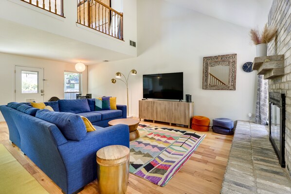 TV, fireplace - North Austin Vacation Rental w/ Large Backyard! (Austin)