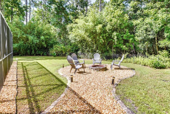 House (3 Bedrooms) | Interior - Lanai & Fire Pit: Peaceful Palm Coast Home! (Palm Coast)