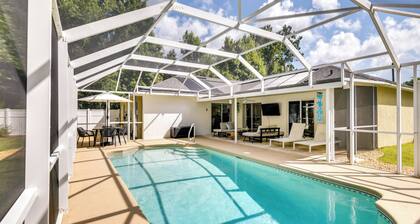 Lanai & Fire Pit: Peaceful Palm Coast Home!