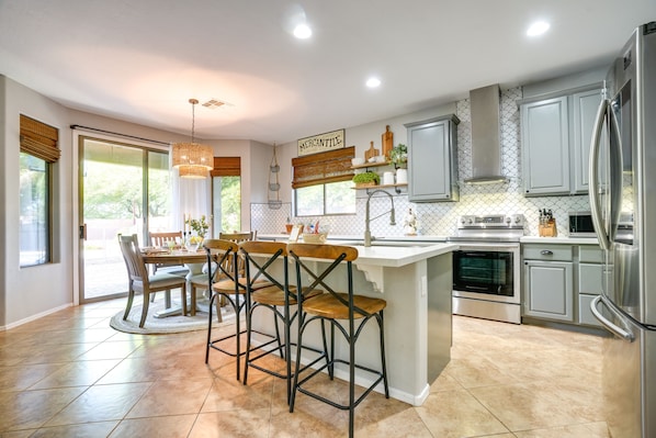 House (3 Bedrooms) | Private kitchen - 'sunny V' Arizona Retreat w/ Private Pool & Patio (Surprise)