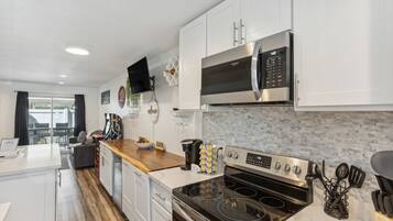 Microwave, oven, stovetop, dishwasher