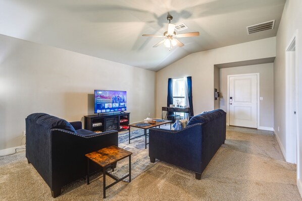 House (3 Bedrooms) | Living area - Pet-friendly Lubbock Home - 10 Mi to Downtown (Lubbock)