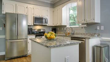 Microwave, oven, stovetop, dishwasher