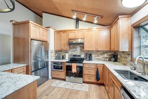 House (4 Bedrooms) | Interior - Deck & Gas Grill: Secluded Arnold Cabin Rental! (Arnold)