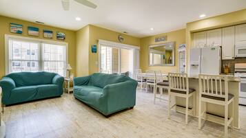 TV, fireplace, video-game console