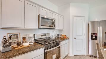 Microwave, oven, stovetop, dishwasher