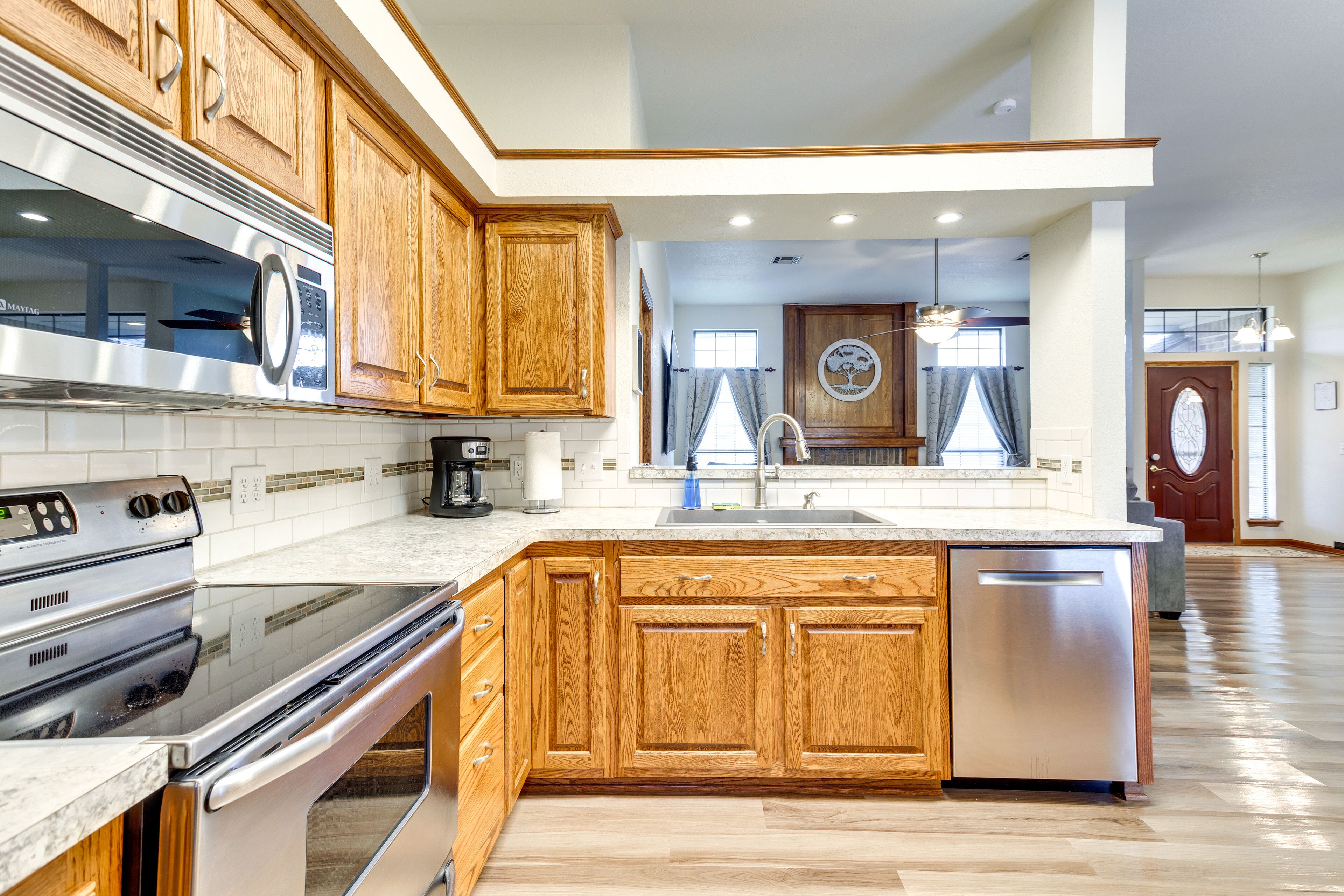 Microwave, oven, stovetop, dishwasher