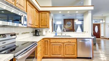 Microwave, oven, stovetop, dishwasher