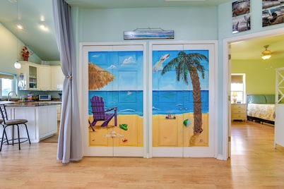 Ocean Views & Walk to Shore: Crystal Beach Home!