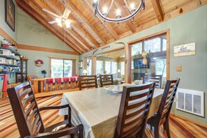 Dining - Tranquil Creekside Candler Vacation Rental w/ Deck (Candler)