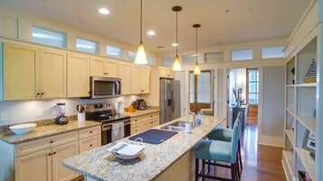 Microwave, oven, stovetop, dishwasher