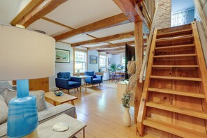 House (4 Bedrooms) | Interior - Yard & Fire Pit: Unique Cape Cod Home in Brewster (Brewster)