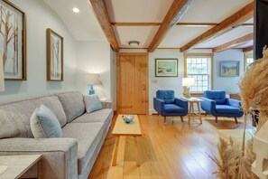 House (4 Bedrooms) | Interior - Yard & Fire Pit: Unique Cape Cod Home in Brewster (Brewster)