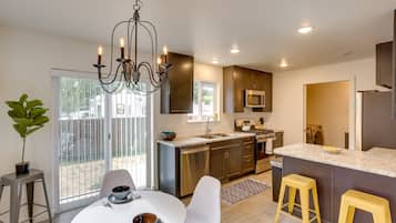 Microwave, oven, stovetop, dishwasher
