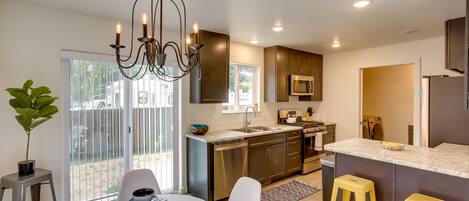 Microwave, oven, stovetop, dishwasher