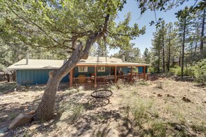 House (3 Bedrooms) | Interior - Wraparound Deck: 'breezy Pinez Cabin' in Pine! (Pine)