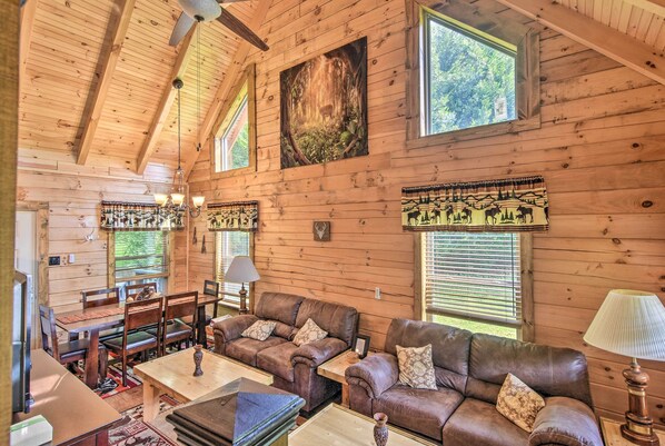 House (2 Bedrooms) | Interior - Maggie Valley Family Cabin w/ Porch & Fire Pit! (Maggie Valley)