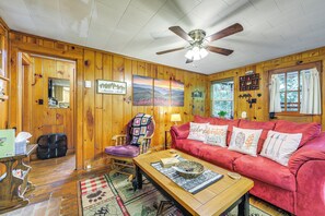 House (2 Bedrooms) | Interior - Pet-friendly Creekside Cabin w/ Pool Access! (Maggie Valley)