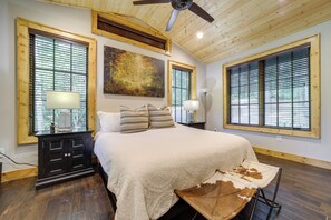 House (2 Bedrooms) | Interior - Grill + Water Views: Chinquapin Resort Home (Glenville)