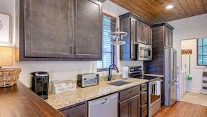 House (1 Bedroom) | Private kitchen - Modern-rustic Glenville Cabin: Golf, Hike + Unwind (Glenville)