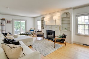 TV, fireplace - Historic Rapid City Home ~ 1 Mi to Downtown! (Rapid City)