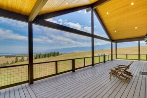 Terrace/patio - Mountain & Lake View Rexford Estate on 28 Acres! (Rexford)