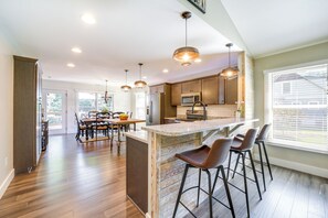 House (3 Bedrooms) | Interior - Deck + Mtn Views: Riverfront Cullowhee Home (Cullowhee)