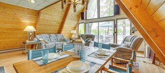 Long Lake Cabin w/ Kayaks, Private Beach & Dock!