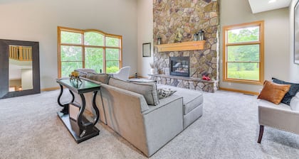 Riverfront Bliss in Rice Lake: Deck, Grill & Hike!